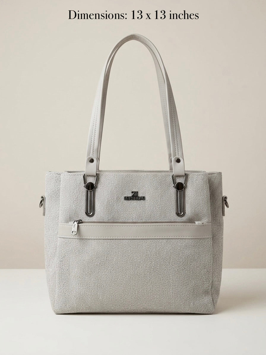 Grey soft tote bag