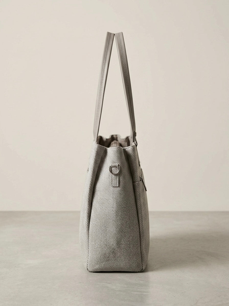 Grey soft tote bag