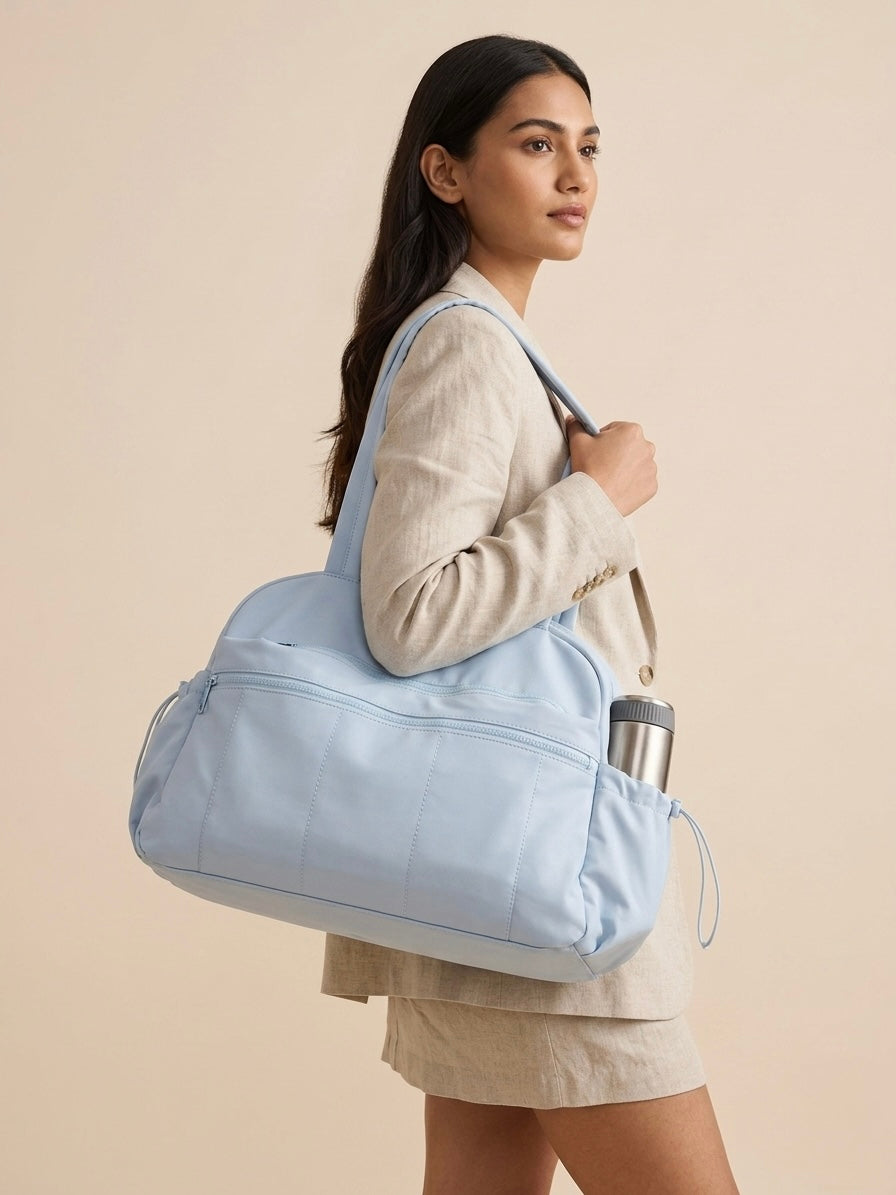 Blue tote plus duffle bag