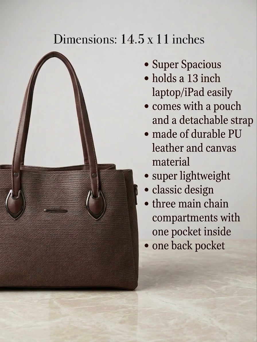 Dark Brown soft tote bag