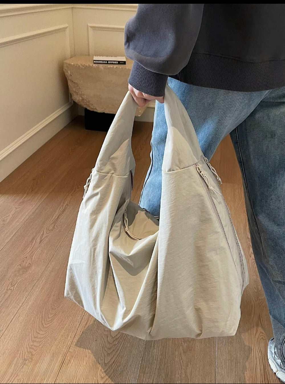Ivory Hobo tote