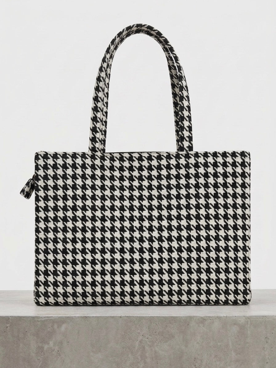 Houndstooth Classic Tote