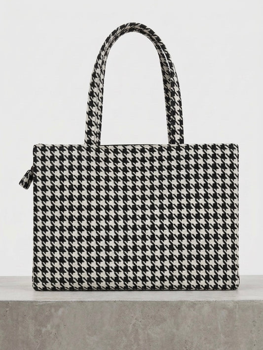 Houndstooth Classic Tote