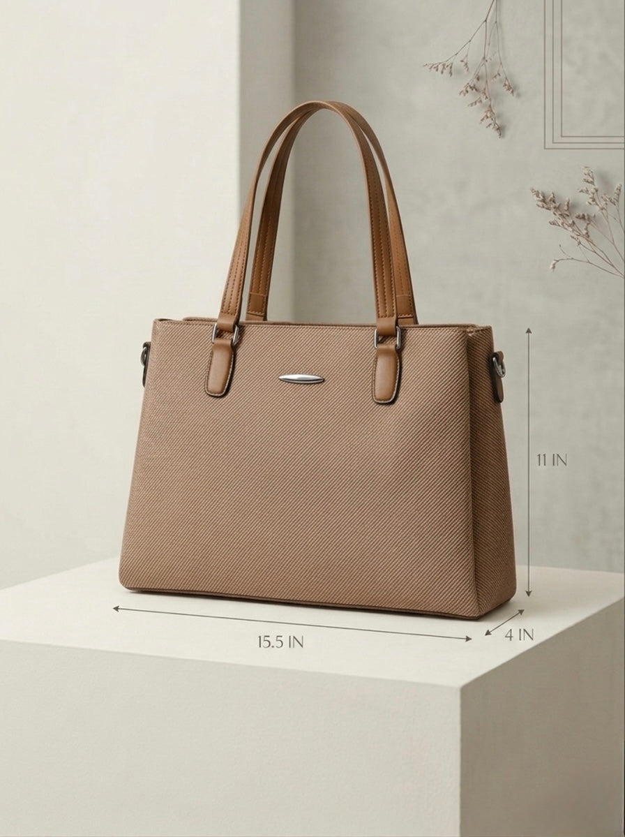 Dark Beige soft tote bag