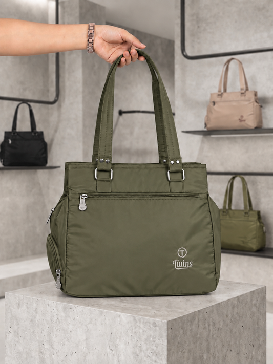 Khakhi Green cloth bag