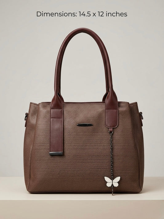 Rich brown soft tote bag