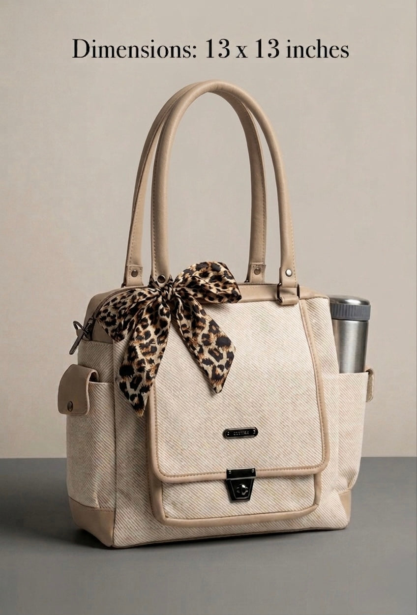Beige tote + Backpack Bag 2