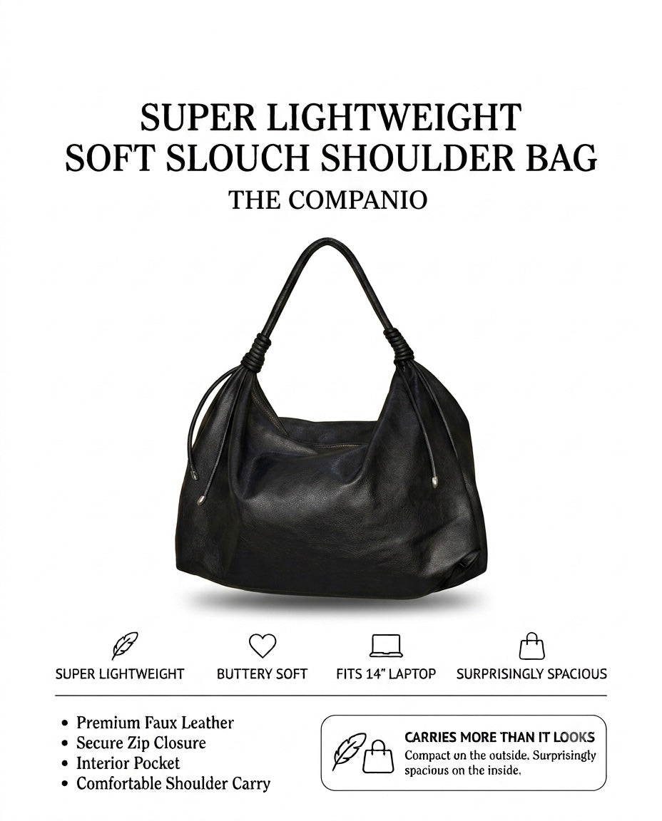 Classic Black Slouchy Bag