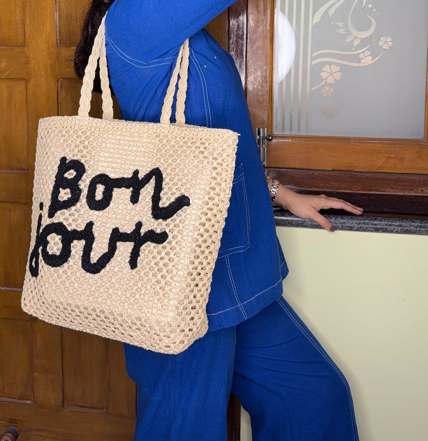 Jute beach bag