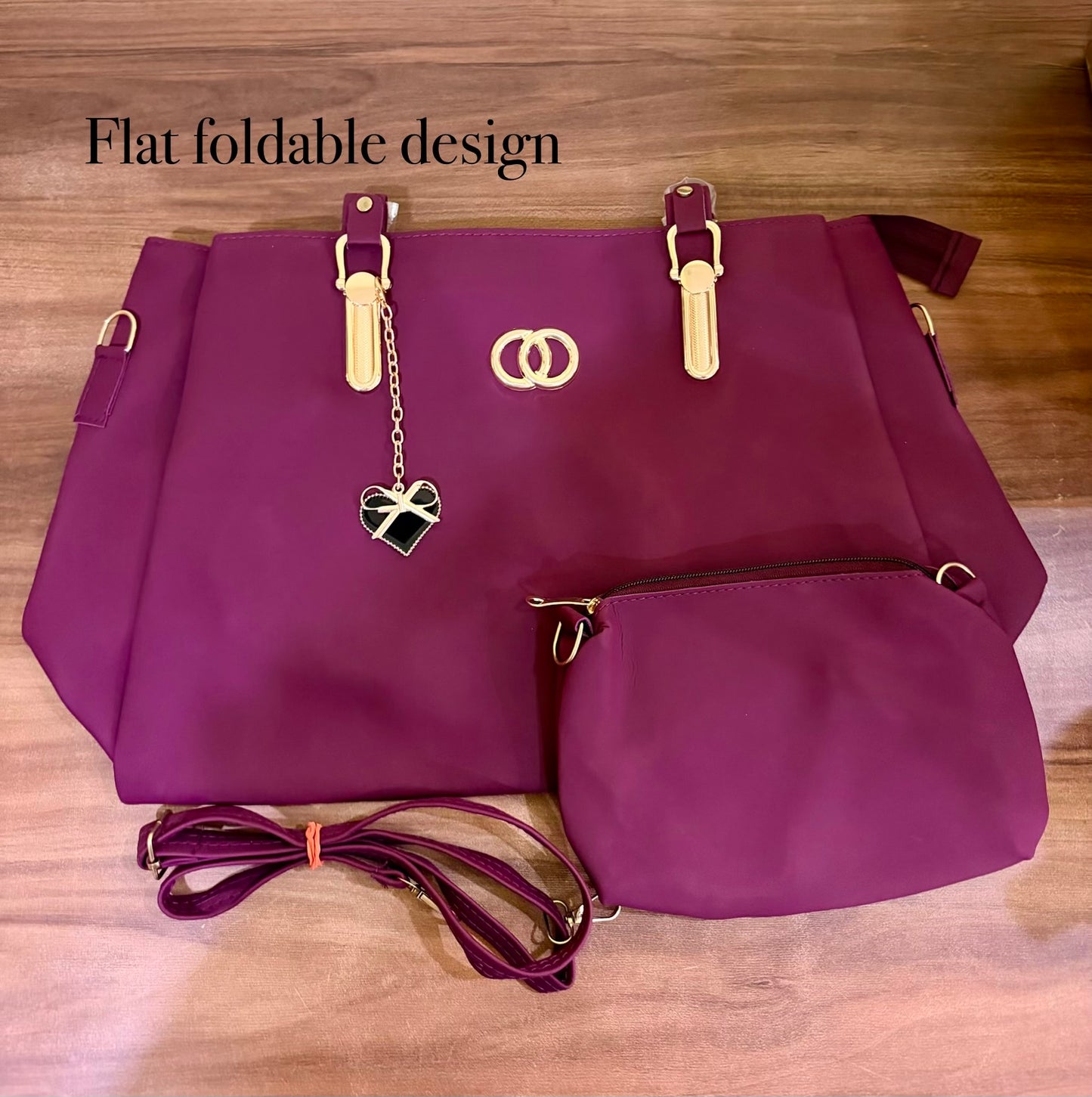 Magenta soft tote bag