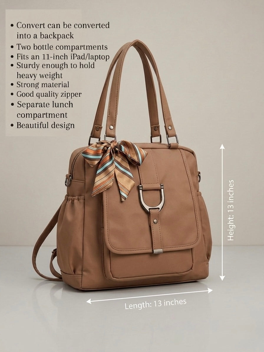 Light Brown Convertible Bag