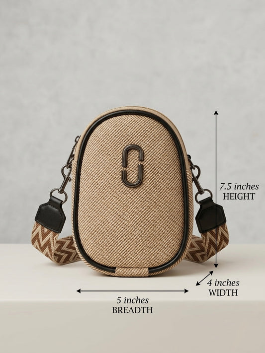 Beige crossbody bag