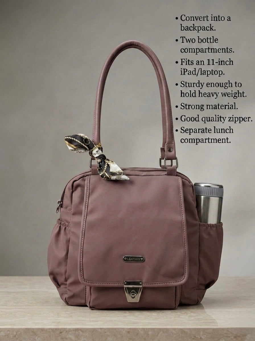 Mauve Pink Convertible Bag