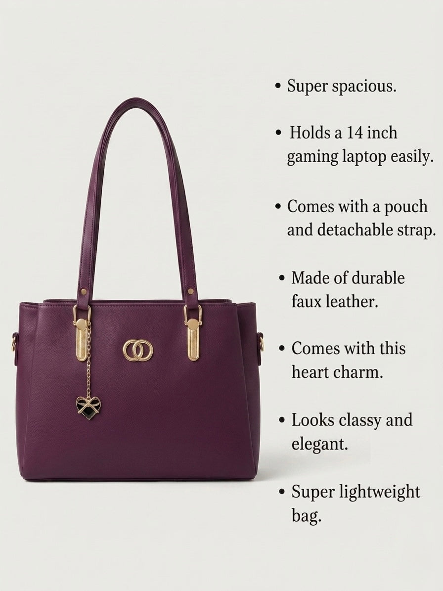 Magenta soft tote bag