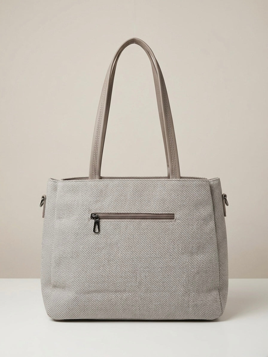 Grey soft tote bag