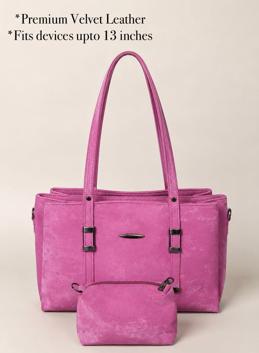 Hot pink soft tote bag