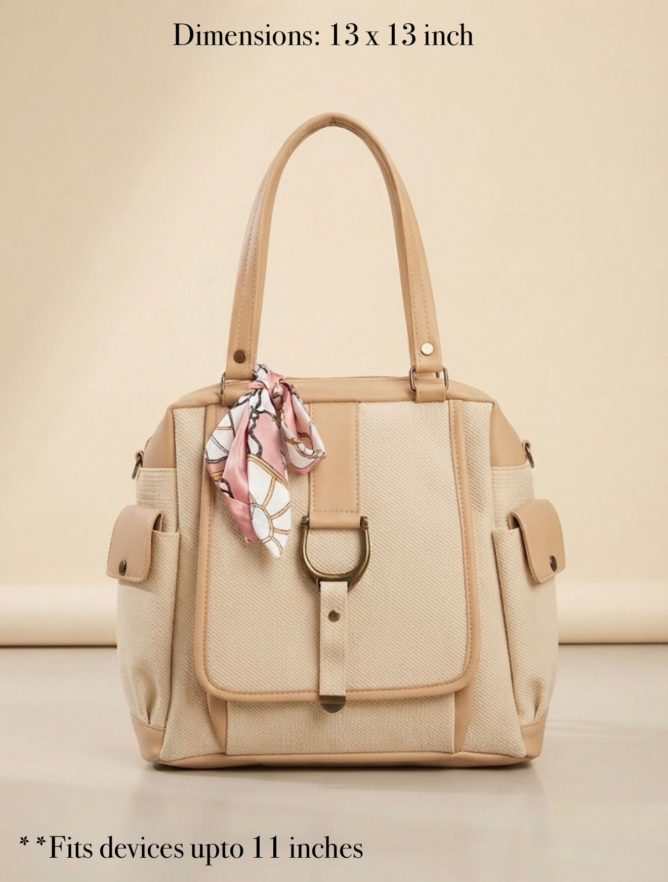 Beige tote + Backpack Bag