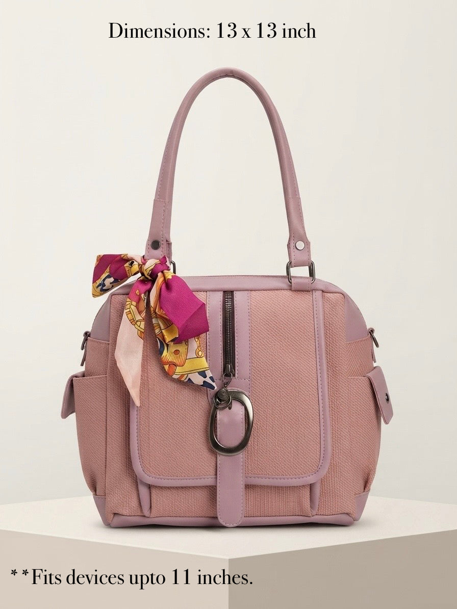 Pink tote + Backpack Bag