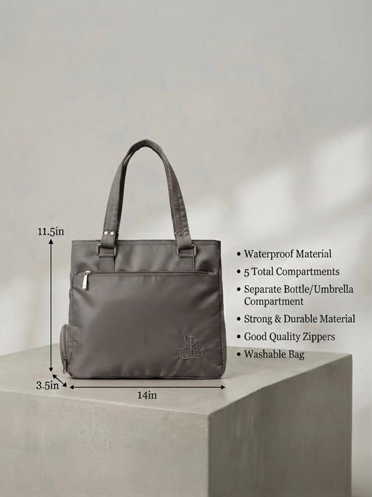 Gray cloth bag