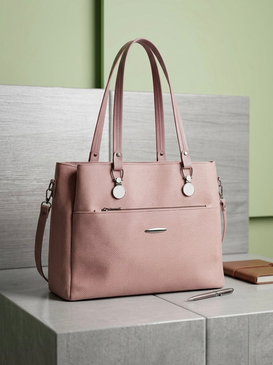 Light pink soft tote bag