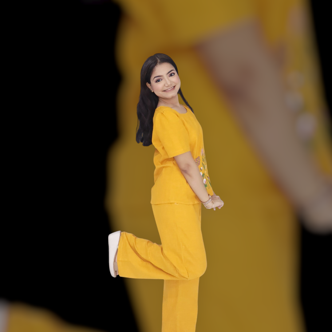Embroidered top Co-Ord set