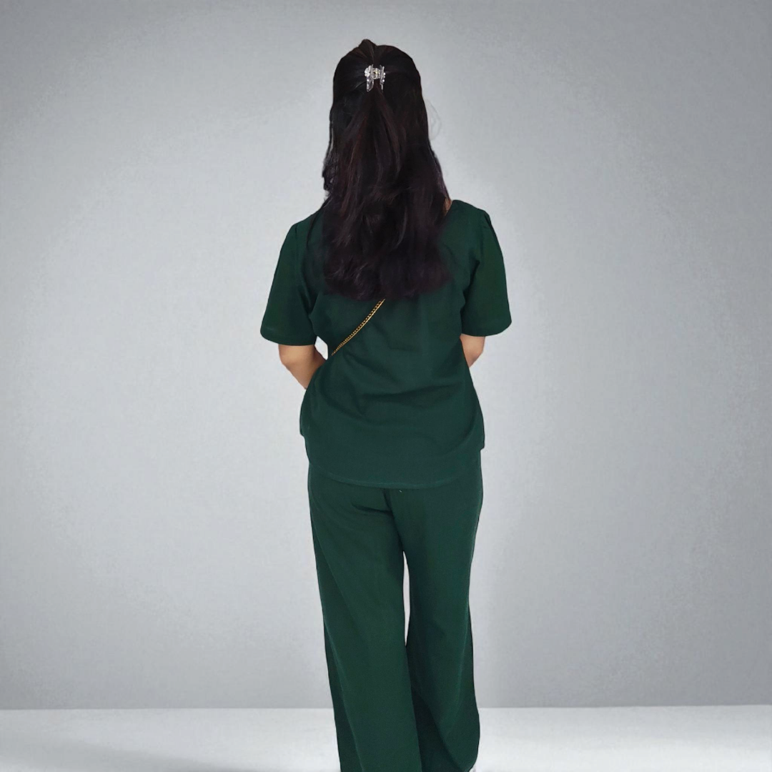 Green embroidered co-ord set