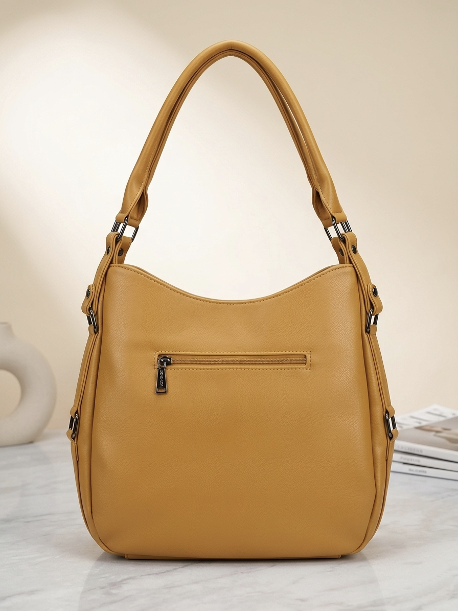 Ladyqueen mustard hobo bag
