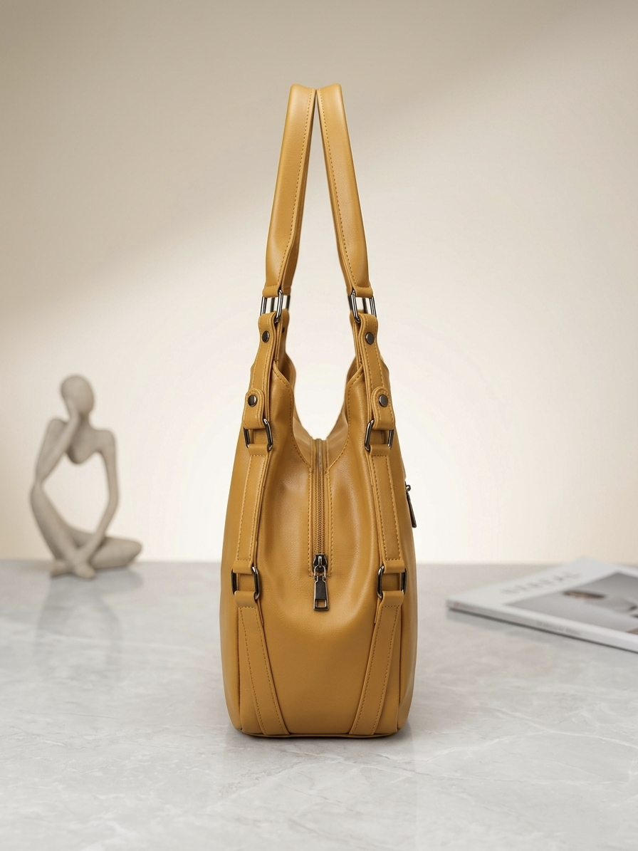 Ladyqueen mustard hobo bag