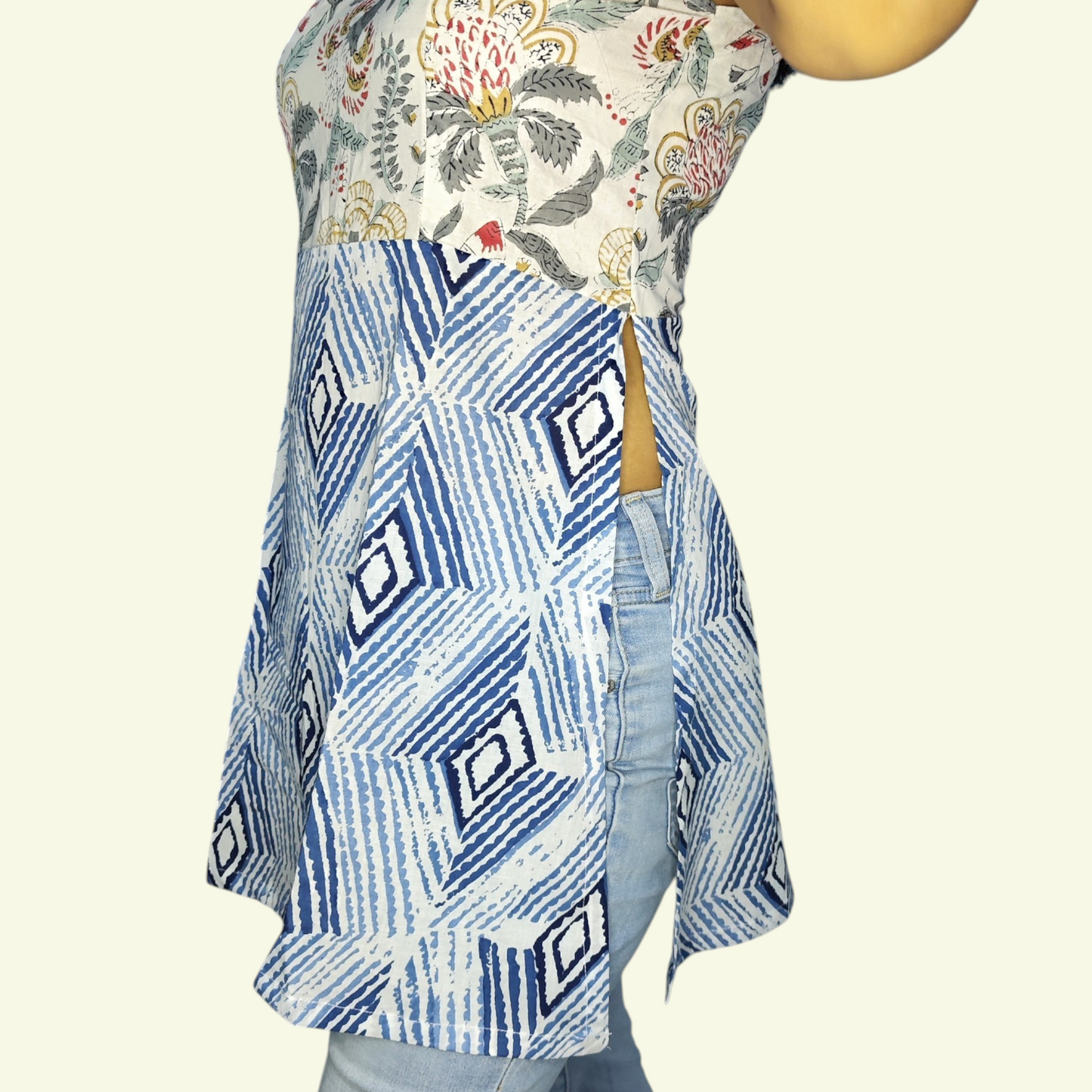 Side slit short kurti