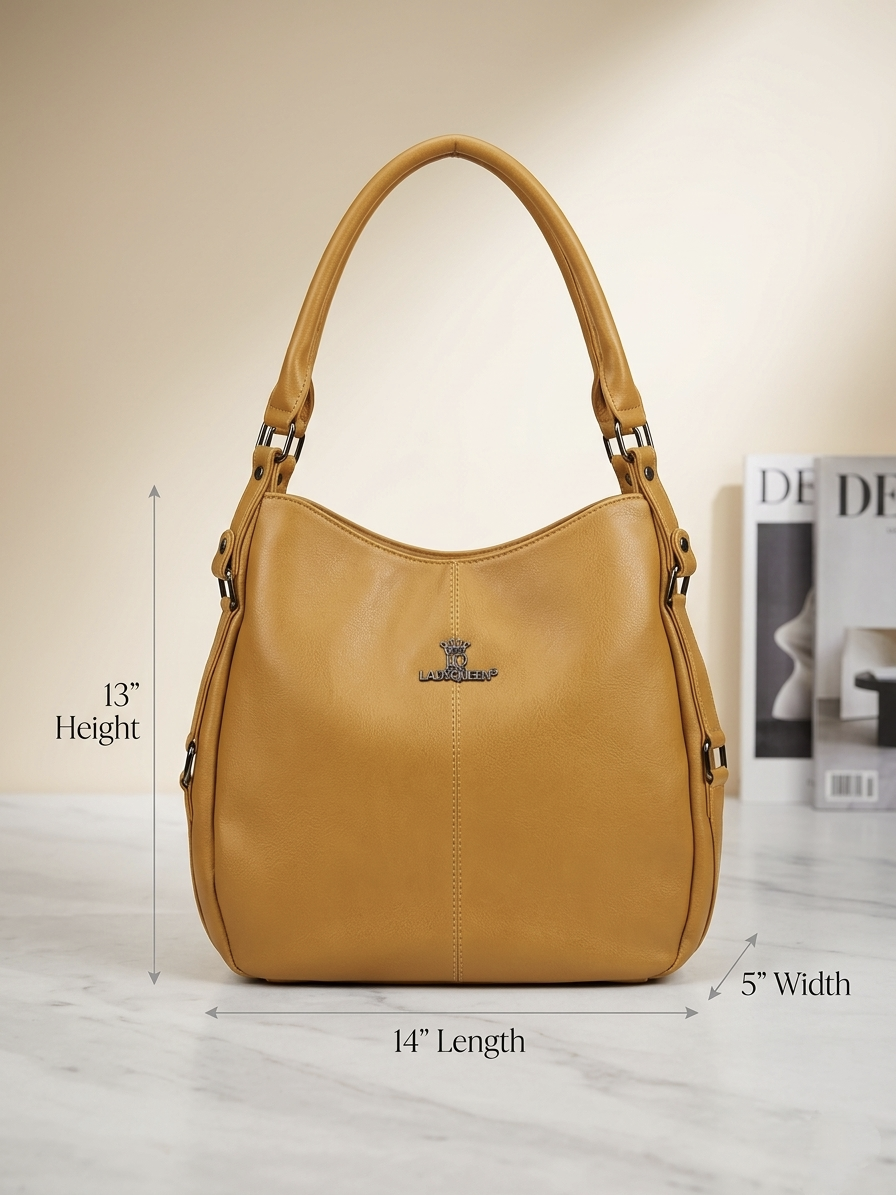 Ladyqueen mustard hobo bag