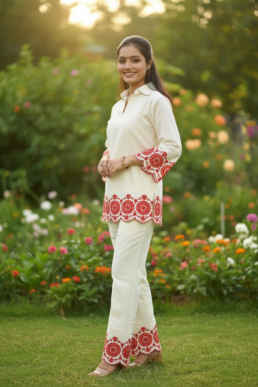 Bhagyashree Kora Cotton Set